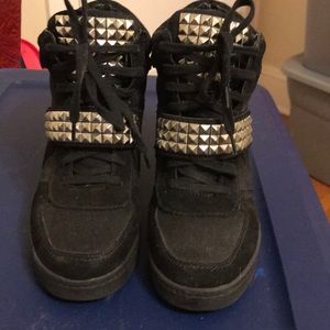 Steve Madden studded hightop platform sneaker